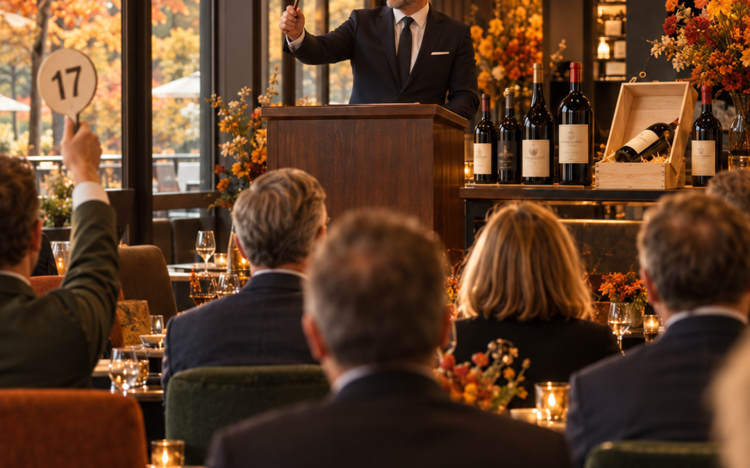 Soirée Vente aux enchères de vins : 1er octobre 2026 – restaurant NOVA à l&rsquo;espace GALAXIE